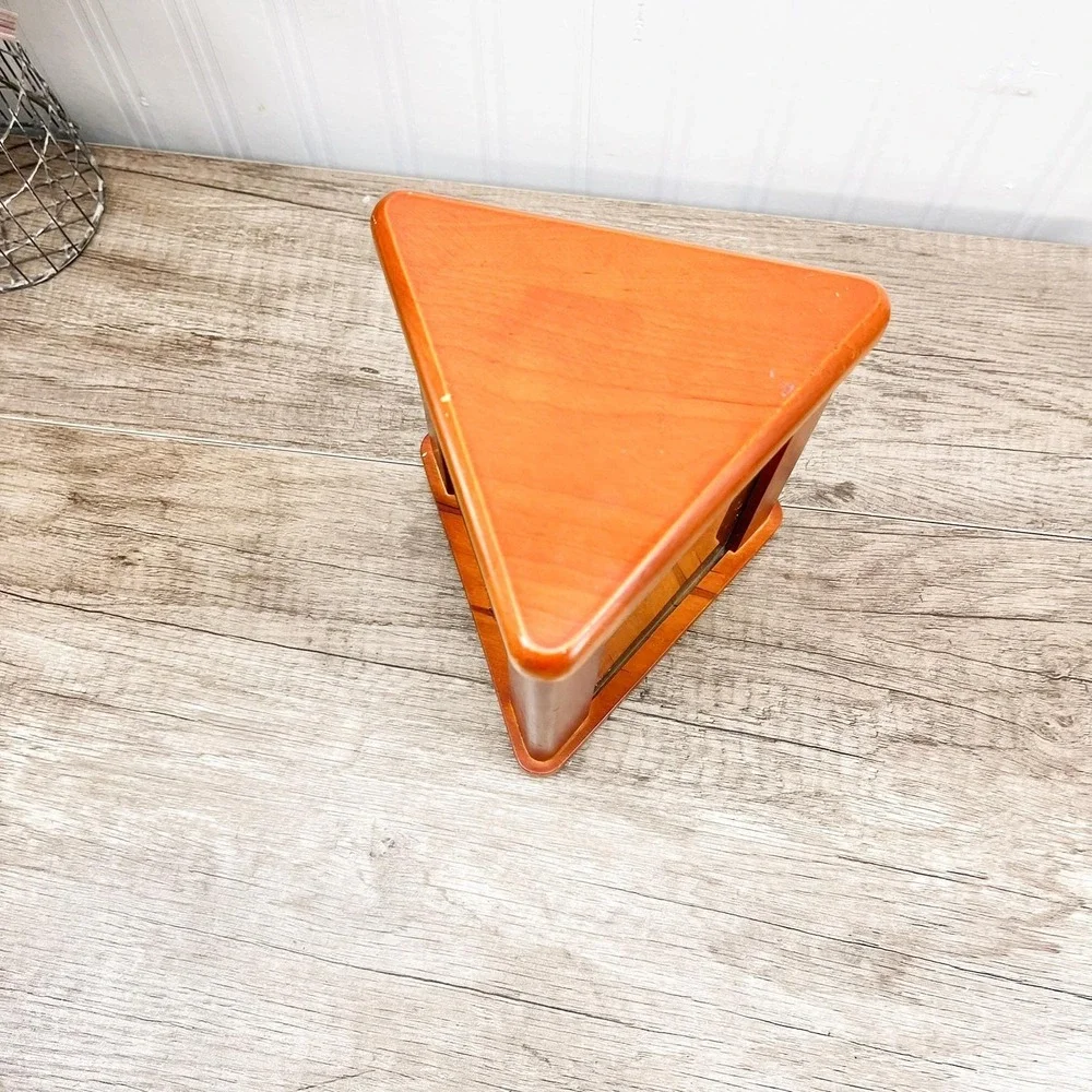 Midcentury Modern Walnut Triangle‎ Photo Stand